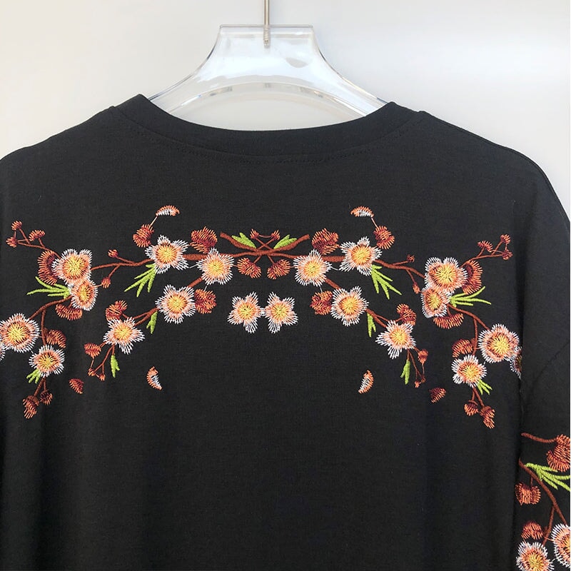 kawaiies-softtoys-plushies-kawaii-plush-Japanese Cherry Blossoms Embroidery Tee Apparel 