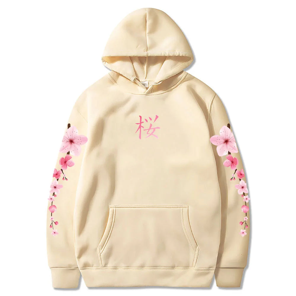 kawaiies-softtoys-plushies-kawaii-plush-Japanese Cherry Sakura Hoodies Long Sleeve Hoodies Cream XS 