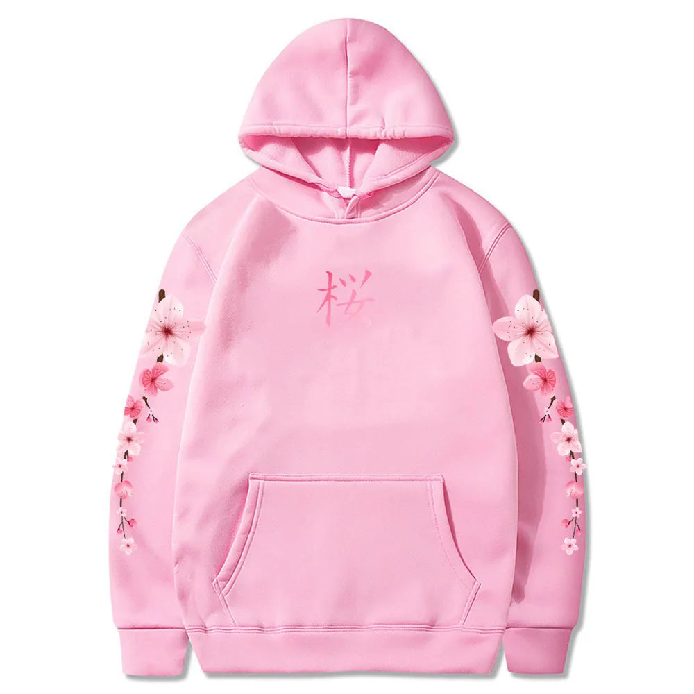 kawaiies-softtoys-plushies-kawaii-plush-Japanese Cherry Sakura Hoodies Long Sleeve Hoodies Pink XS 