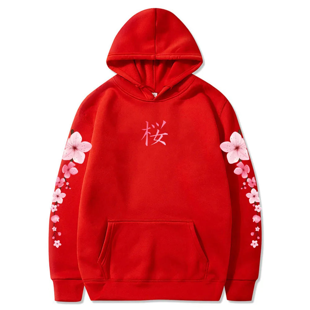 kawaiies-softtoys-plushies-kawaii-plush-Japanese Cherry Sakura Hoodies Long Sleeve Hoodies Red XS 