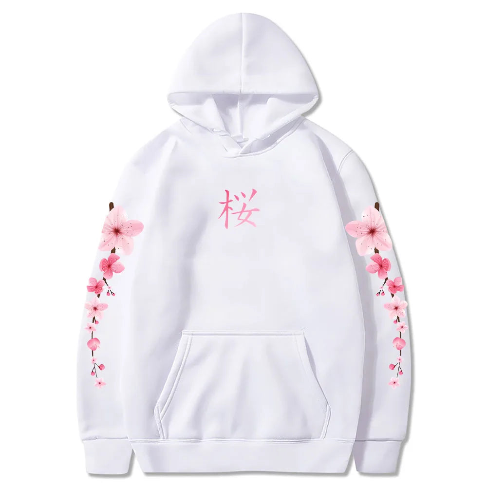 kawaiies-softtoys-plushies-kawaii-plush-Japanese Cherry Sakura Hoodies Long Sleeve Hoodies White XS 
