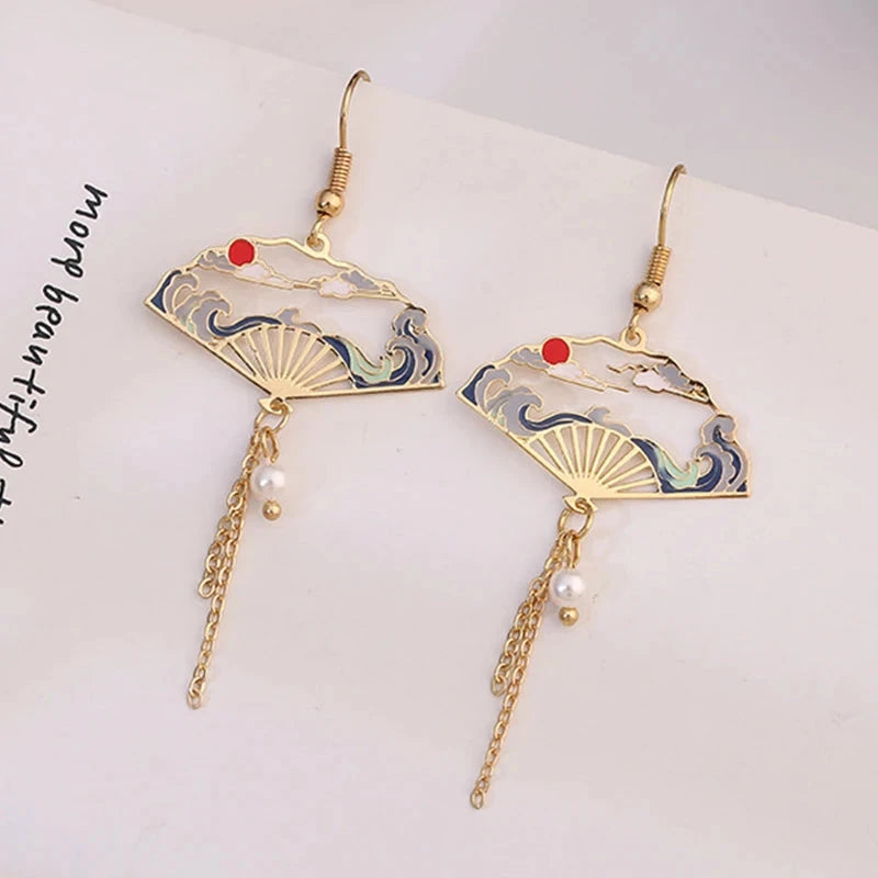 kawaiies-softtoys-plushies-kawaii-plush-Japanese Crane Fan Earrings Jewelry 9 