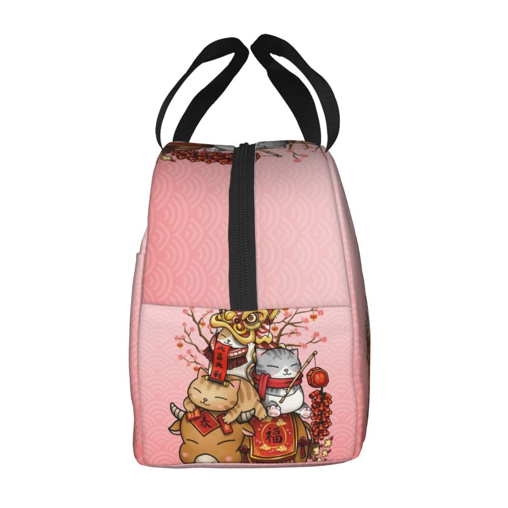 kawaiies-softtoys-plushies-kawaii-plush-Japanese Fortune Cat Lunch Bag Set Bag 