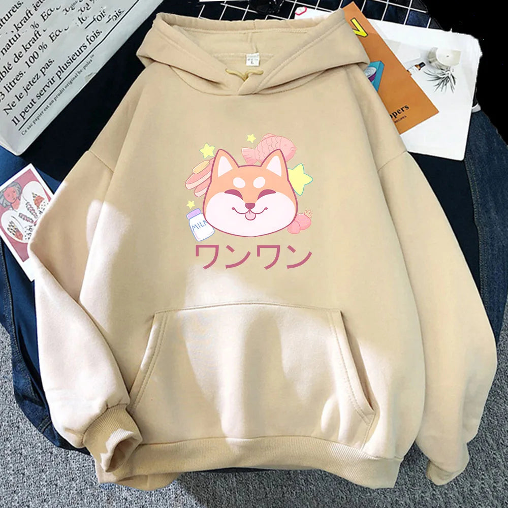 Shiba inu hooded plush sweatshirt shop