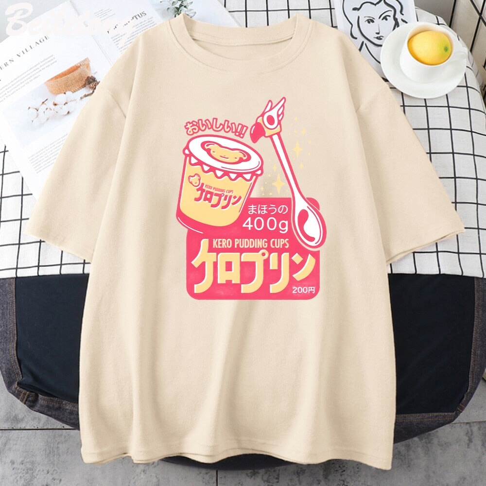 kawaiies-softtoys-plushies-kawaii-plush-Japanese Kero Caramel Pudding Tee Apparel Cream XS 