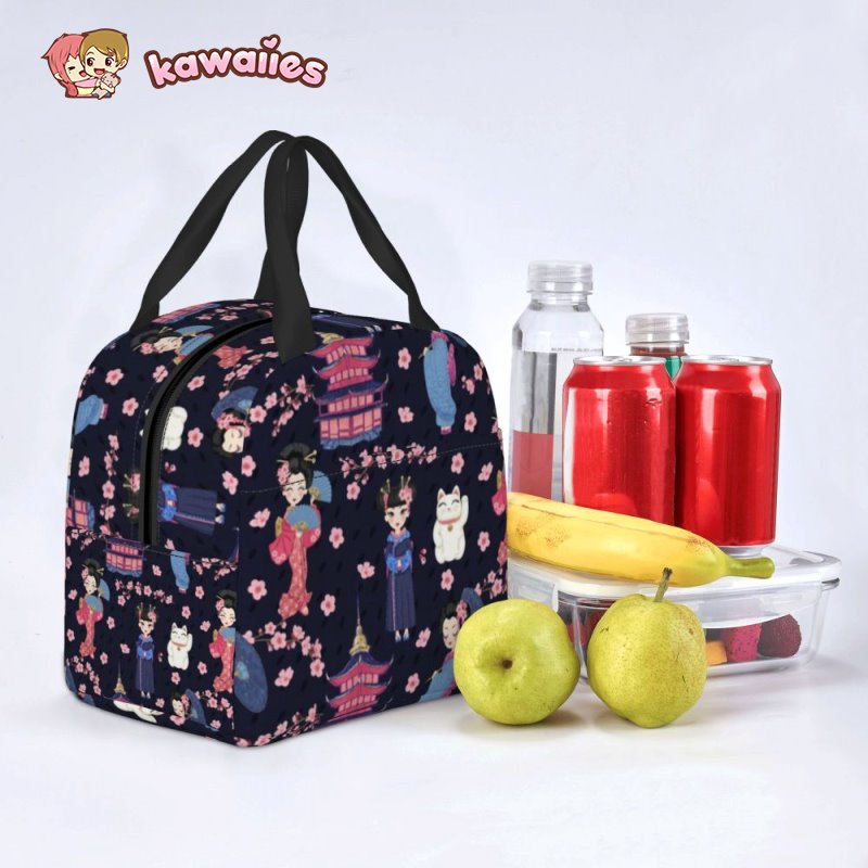 kawaiies-softtoys-plushies-kawaii-plush-Japanese Kokeshi Doll Lunch Bag | NEW Bag 