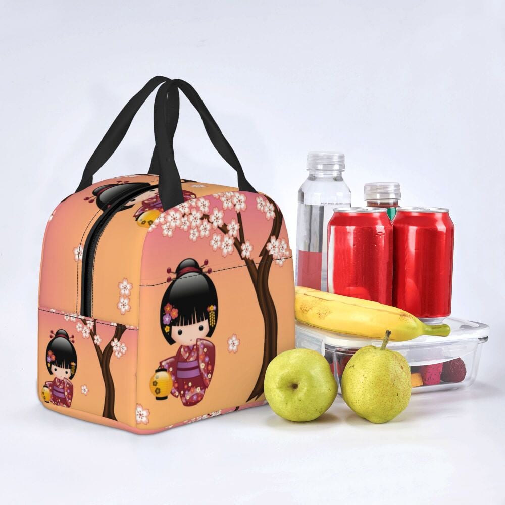 kawaiies-softtoys-plushies-kawaii-plush-Japanese Kokeshi Doll Lunch Bag | NEW Bag 