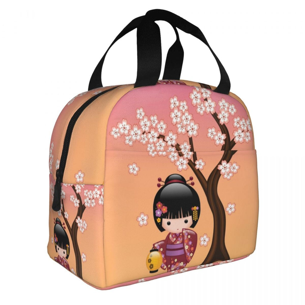 kawaiies-softtoys-plushies-kawaii-plush-Japanese Kokeshi Doll Lunch Bag | NEW Bag 