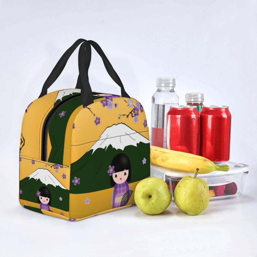 kawaiies-softtoys-plushies-kawaii-plush-Japanese Kokeshi Doll Lunch Bag | NEW Bag 