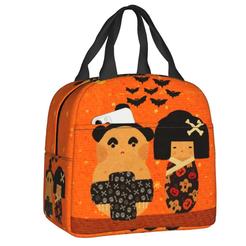 kawaiies-softtoys-plushies-kawaii-plush-Japanese Kokeshi Doll Lunch Bag | NEW Bag Halloween 