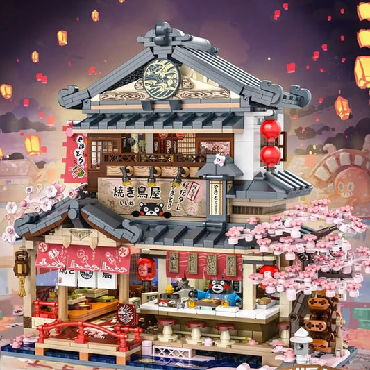 kawaiies-softtoys-plushies-kawaii-plush-Japanese Kumamoto Bear Restaurant Micro Building Set Build it Without Box 