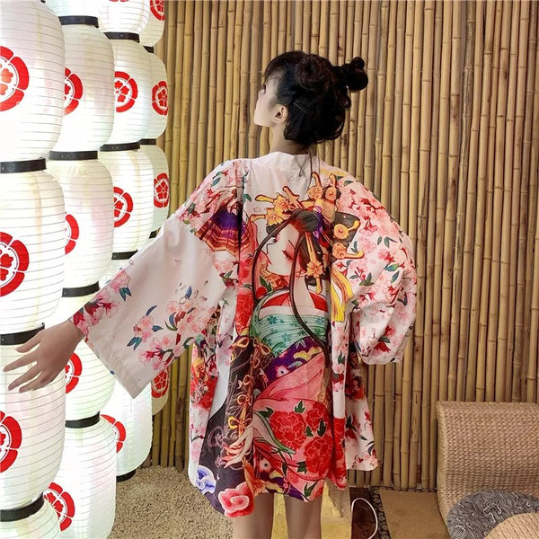 Sushi Kawaii Pattern Print Women Long Robe