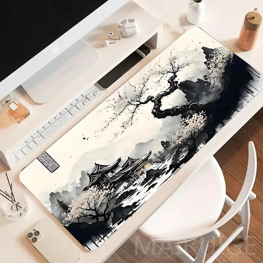 kawaiies-softtoys-plushies-kawaii-plush-Japanese Pagoda Traditional Ink Mouse Pad Mouse Pads 