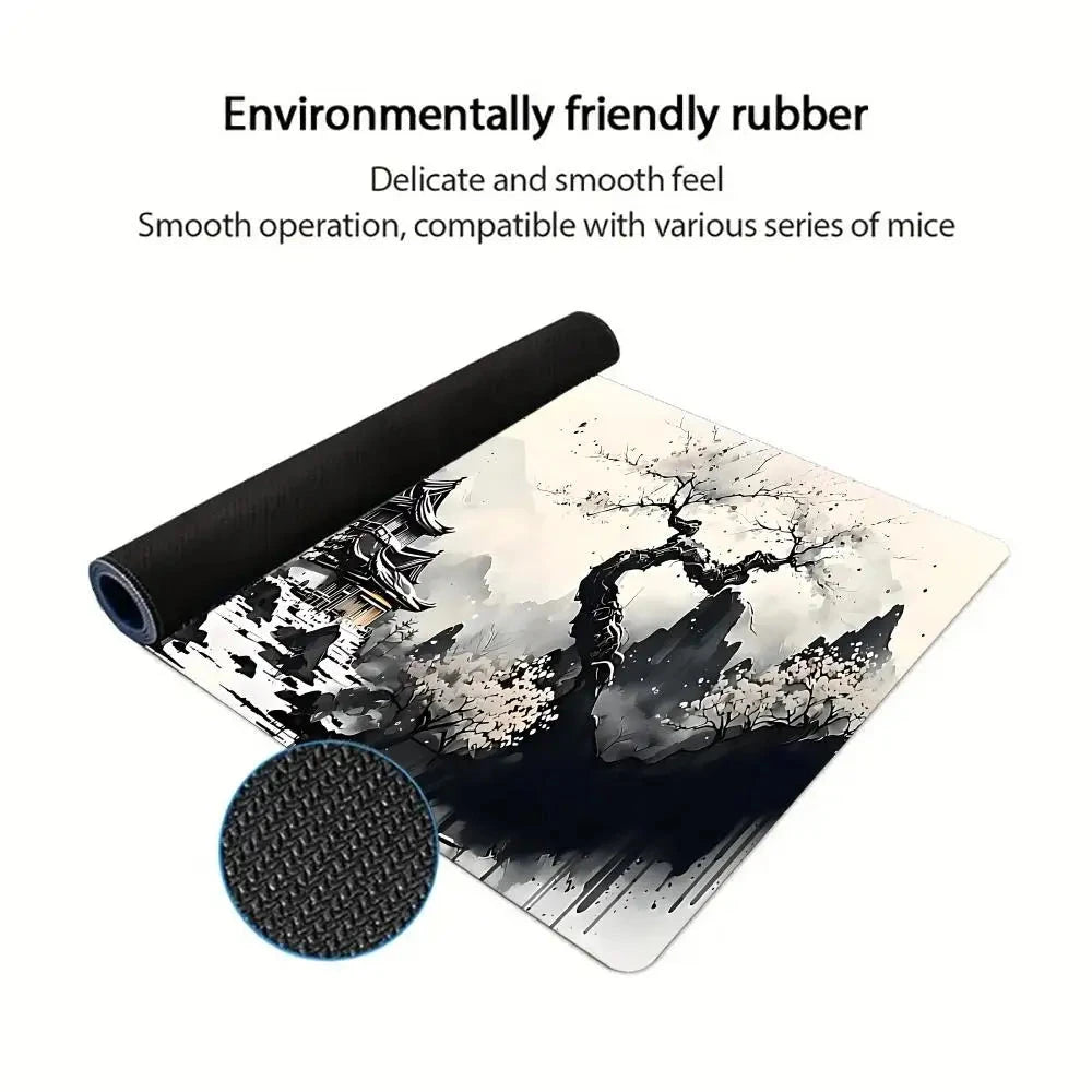 kawaiies-softtoys-plushies-kawaii-plush-Japanese Pagoda Traditional Ink Mouse Pad Mouse Pads 