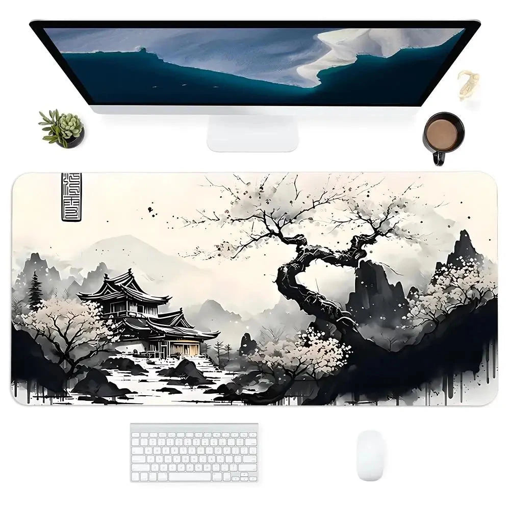 kawaiies-softtoys-plushies-kawaii-plush-Japanese Pagoda Traditional Ink Mouse Pad Mouse Pads 