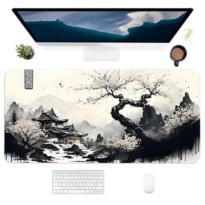 kawaiies-softtoys-plushies-kawaii-plush-Japanese Pagoda Traditional Ink Mouse Pad Mouse Pads 