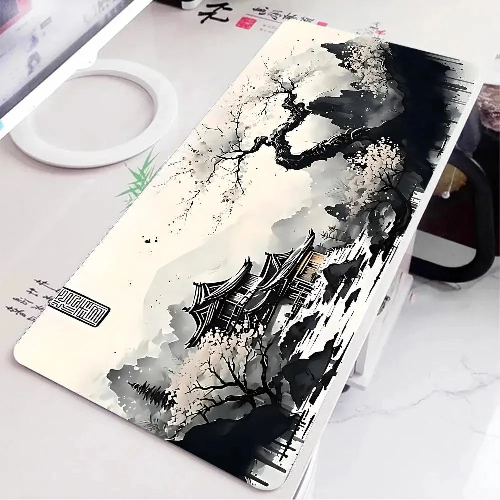 kawaiies-softtoys-plushies-kawaii-plush-Japanese Pagoda Traditional Ink Mouse Pad Mouse Pads 