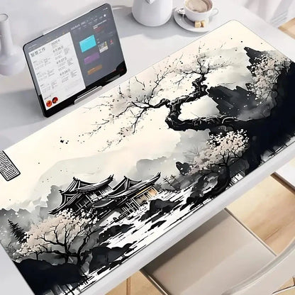 kawaiies-softtoys-plushies-kawaii-plush-Japanese Pagoda Traditional Ink Mouse Pad Mouse Pads Sakura Pagoda 60 x 30cm 