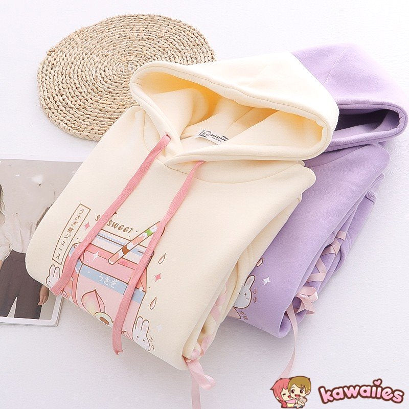 kawaiies-softtoys-plushies-kawaii-plush-Japanese Peach Milk Carton Bunnies Fleece Hoodies | NEW Hoodies 