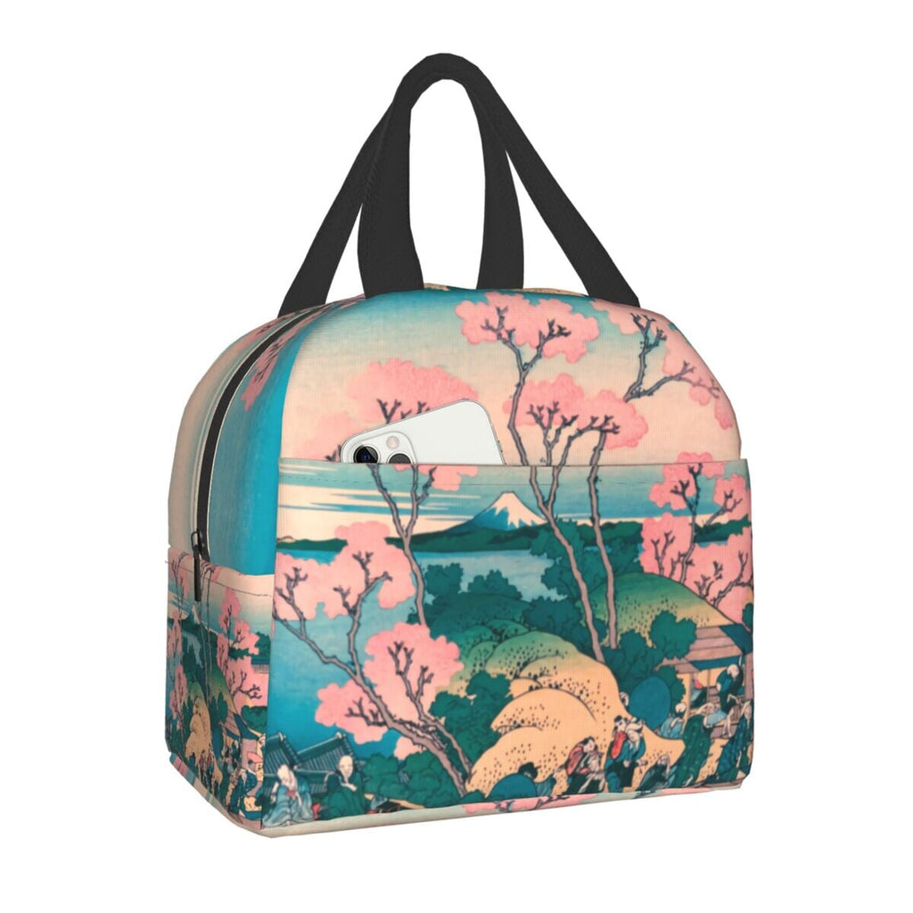 kawaiies-softtoys-plushies-kawaii-plush-Japanese Sakura Cherry Blossoms Insulated Lunch Bags Bag Mt Fuji 