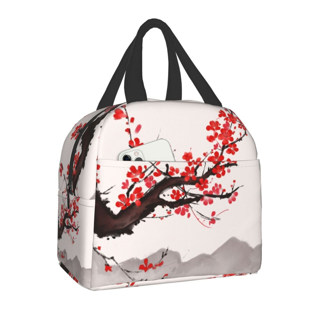 kawaiies-softtoys-plushies-kawaii-plush-Japanese Sakura Cherry Blossoms Insulated Lunch Bags Bag Red Blossoms 
