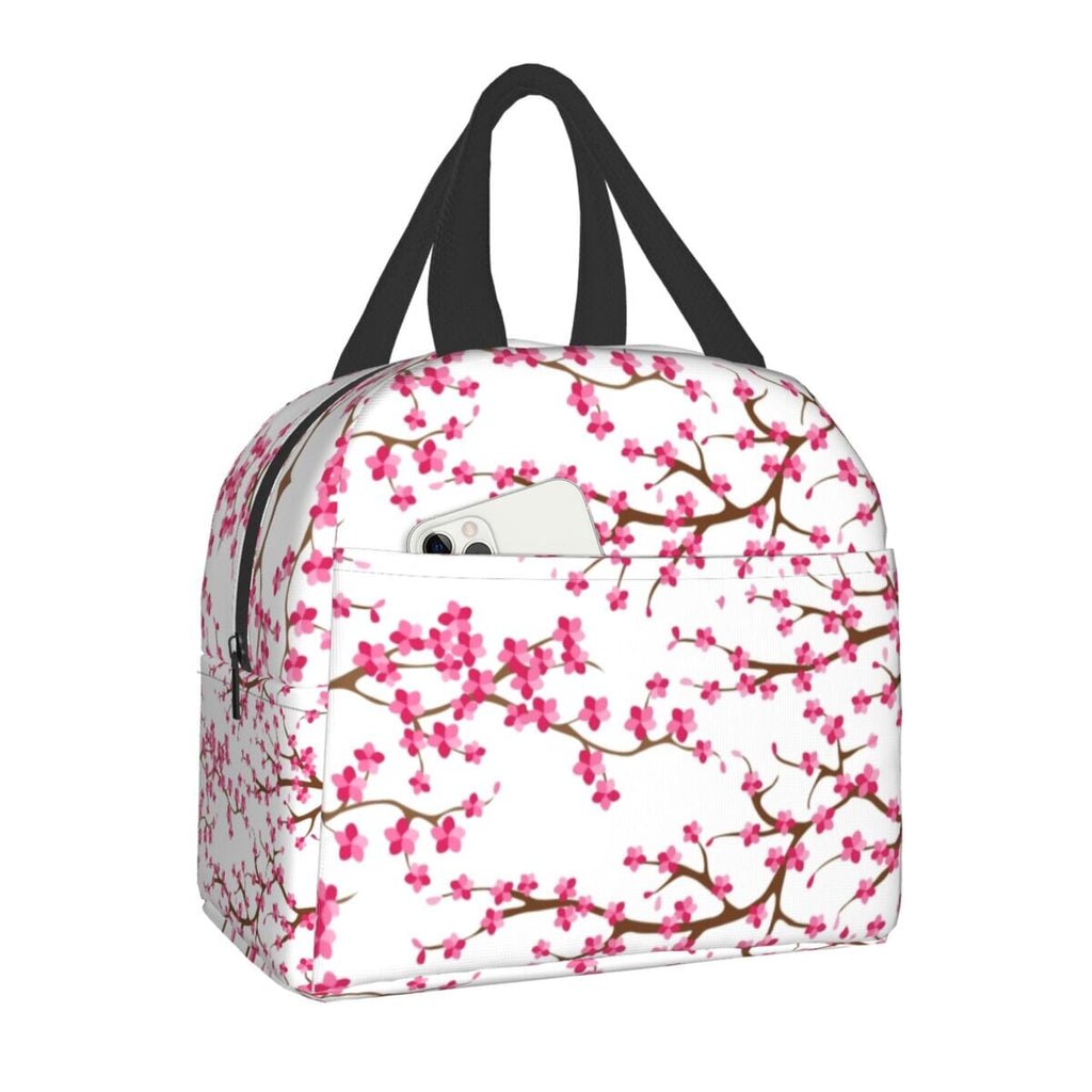 kawaiies-softtoys-plushies-kawaii-plush-Japanese Sakura Cherry Blossoms Insulated Lunch Bags Bag White 