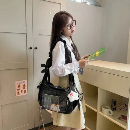 kawaiies-softtoys-plushies-kawaii-plush-Japanese Satin Handbag with Ruffled Shoulder Straps Bags 