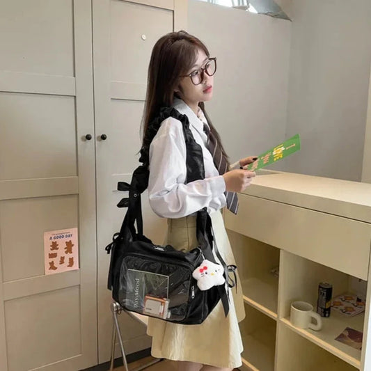 kawaiies-softtoys-plushies-kawaii-plush-Japanese Satin Handbag with Ruffled Shoulder Straps Bags 
