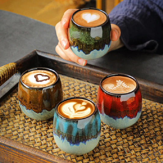 kawaiies-softtoys-plushies-kawaii-plush-Japanese-theme Ceramic Kiln Round 80ml Tea Cup Mugs 