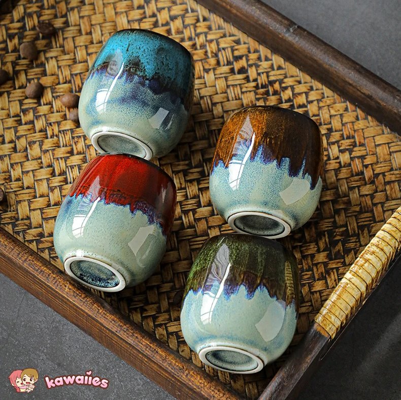 kawaiies-softtoys-plushies-kawaii-plush-Japanese-theme Ceramic Kiln Round 80ml Tea Cup Mugs 