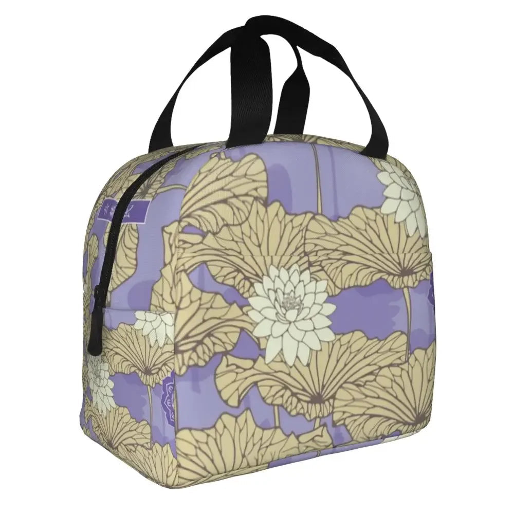 kawaiies-softtoys-plushies-kawaii-plush-Japanese-theme Floral Insulated Lunch Bag Collection Bag 
