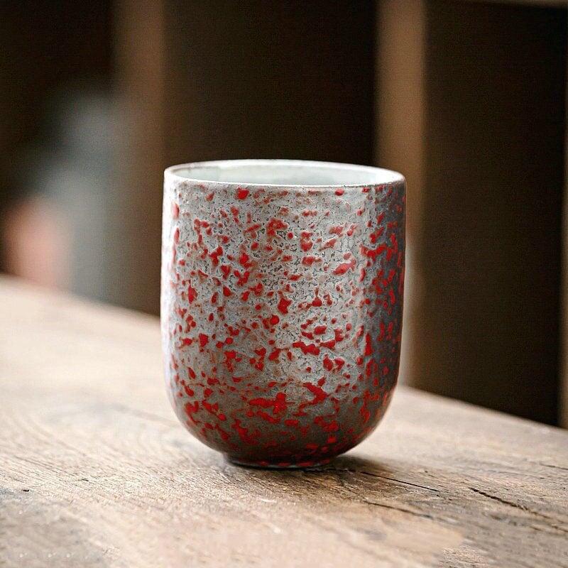 kawaiies-softtoys-plushies-kawaii-plush-Japanese-themed Ceramic Vintage Small Tea Cup Mugs Volcanic Red 