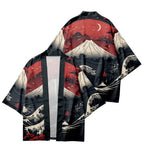 kawaiies-softtoys-plushies-kawaii-plush-Japanese-themed Great Wave off Kanagawa Red Purple Unisex Kimono Kimono Red S 