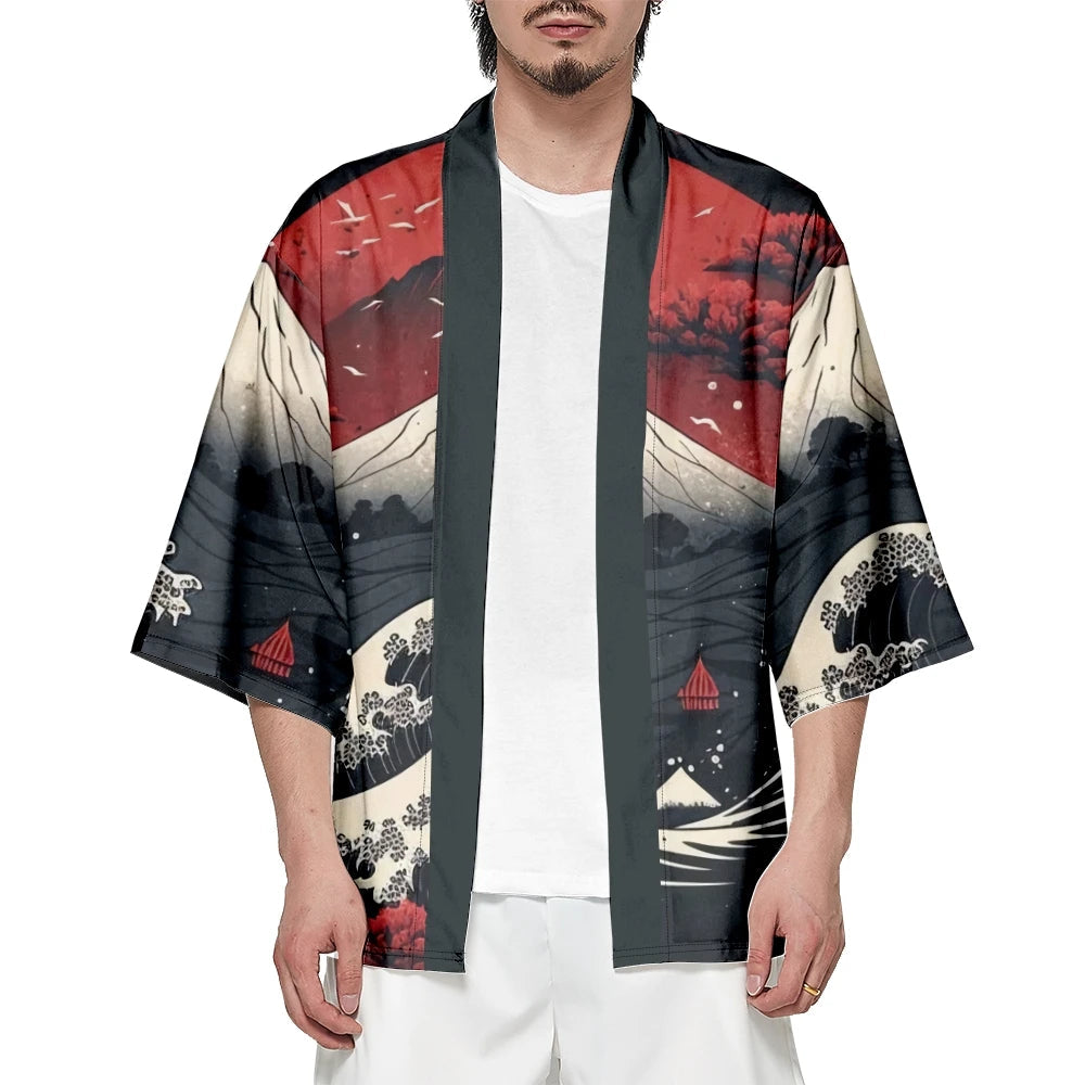 kawaiies-softtoys-plushies-kawaii-plush-Japanese-themed Great Wave off Kanagawa Unisex Kimonos Kimono 