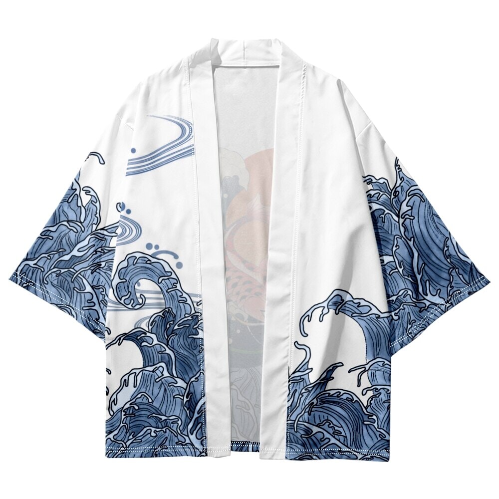 kawaiies-softtoys-plushies-kawaii-plush-Japanese-themed Koi Fish Sun Wave Unisex Kimono | NEW Kimono 