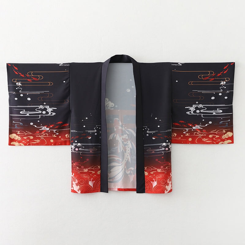 kawaiies-softtoys-plushies-kawaii-plush-Japanese-themed Koi of Torii Gate Women's Kimono Kimono 