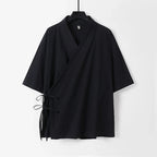 kawaiies-softtoys-plushies-kawaii-plush-Japanese-themed Minimal Plain Men’s Kimono Jacket Kimono Black M 