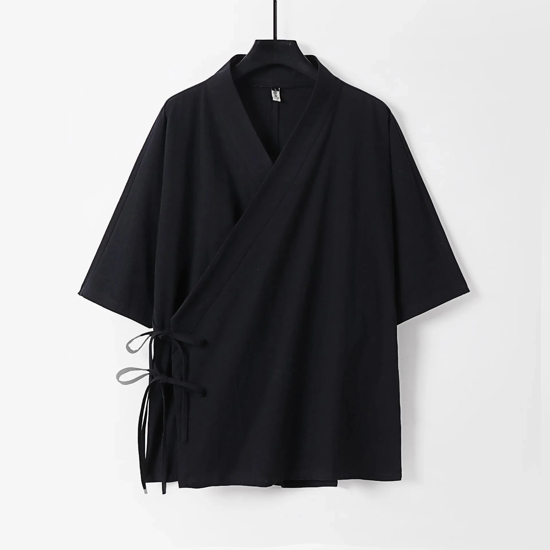 kawaiies-softtoys-plushies-kawaii-plush-Japanese-themed Minimal Plain Men’s Kimono Jacket Kimono Black M 