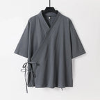 kawaiies-softtoys-plushies-kawaii-plush-Japanese-themed Minimal Plain Men’s Kimono Jacket Kimono Gray M 