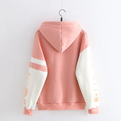 kawaiies-softtoys-plushies-kawaii-plush-Japanese-themed Pink Blue Two-Tone Cat Hoodie Hoodies 