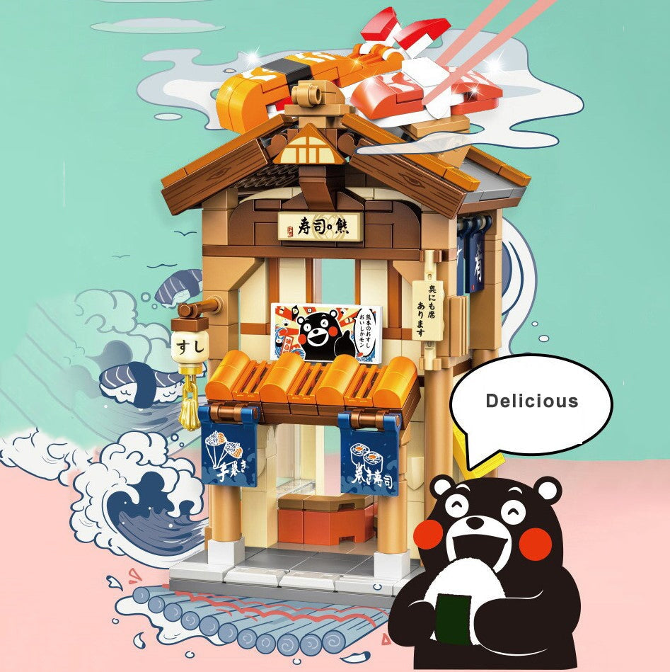 kawaiies-softtoys-plushies-kawaii-plush-Japanese-themed Ramen Hot Spring Sushi Tea Micro Building Sets Build it 