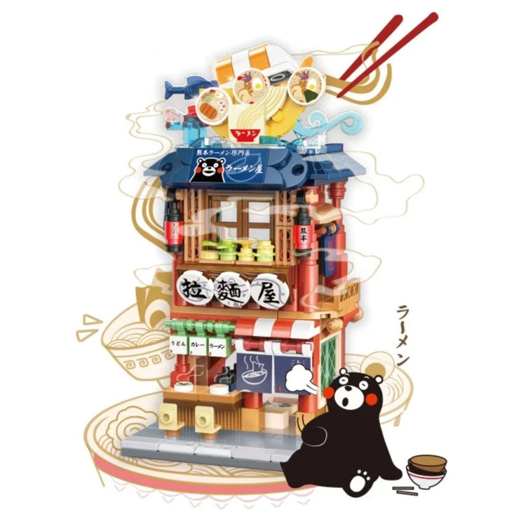 kawaiies-softtoys-plushies-kawaii-plush-Japanese-themed Ramen Hot Spring Sushi Tea Micro Building Sets Build it 
