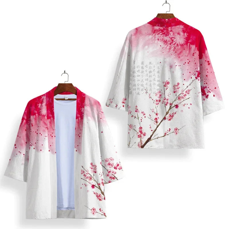 kawaiies-softtoys-plushies-kawaii-plush-Japanese-themed Sakura Cherry Blossom Unisex Kimonos Kimono Pink & White XS 