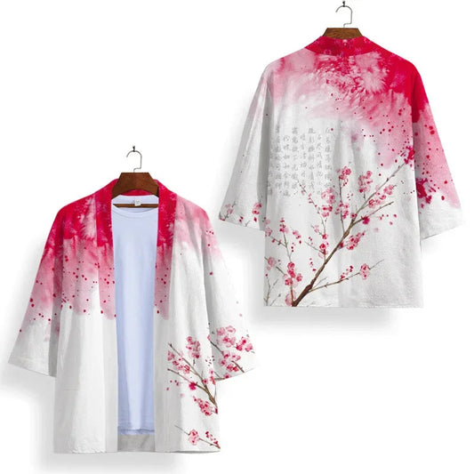 kawaiies-softtoys-plushies-kawaii-plush-Japanese-themed Sakura Cherry Blossom Unisex Kimonos Kimono Pink & White XS 