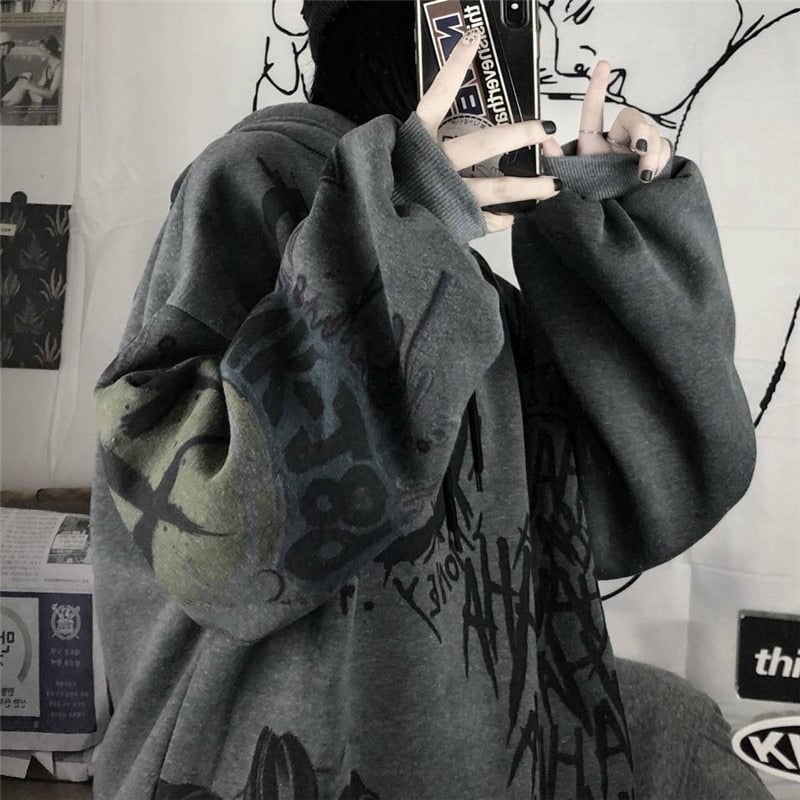 kawaiies-softtoys-plushies-kawaii-plush-Japanese-themed Style Kei Clothes Gothic Hoodie Sweatshirt 