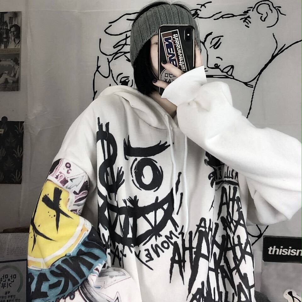 kawaiies-softtoys-plushies-kawaii-plush-Japanese-themed Style Kei Clothes Gothic Hoodie Sweatshirt 