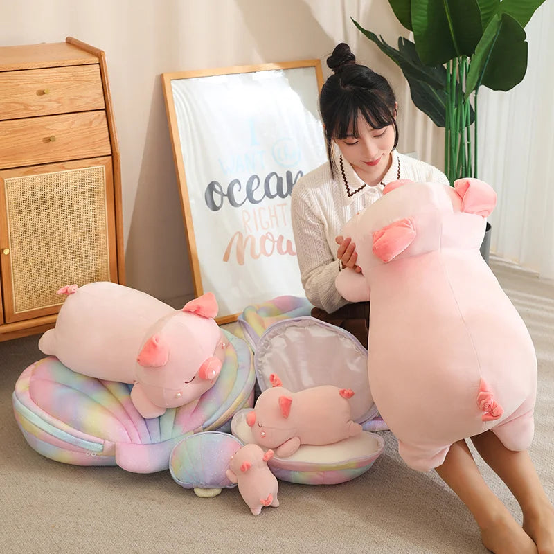 kawaiies-softtoys-plushies-kawaii-plush-Jeju the Pig hiding in Shell Plushie Soft toy 