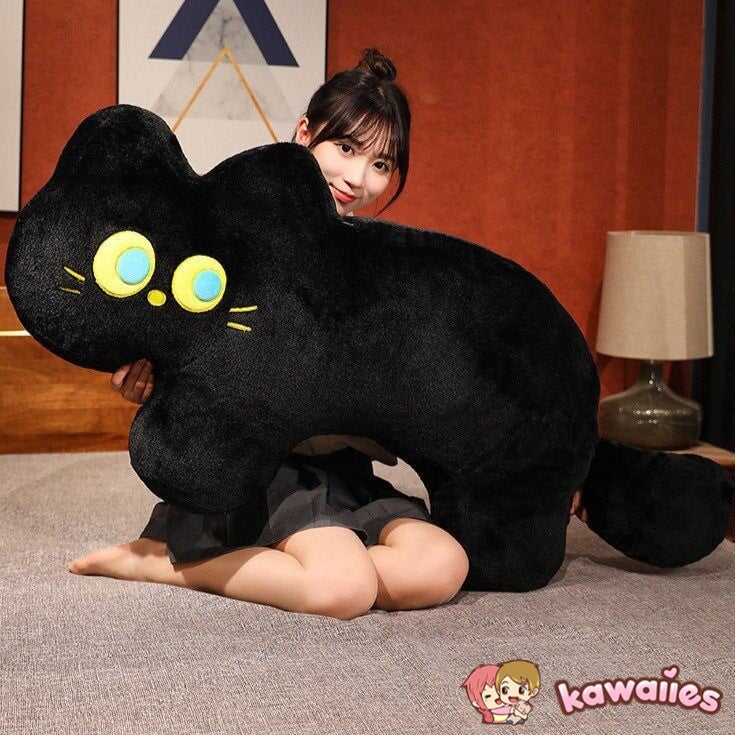 kawaiies-softtoys-plushies-kawaii-plush-JoJo the Black Cat Plush Pillow Soft toy 