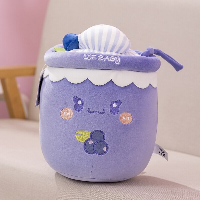 kawaiies-softtoys-plushies-kawaii-plush-Juicy Fruity Bubble Tea Plushie Crew | NEW Soft toy Blue 20cm 