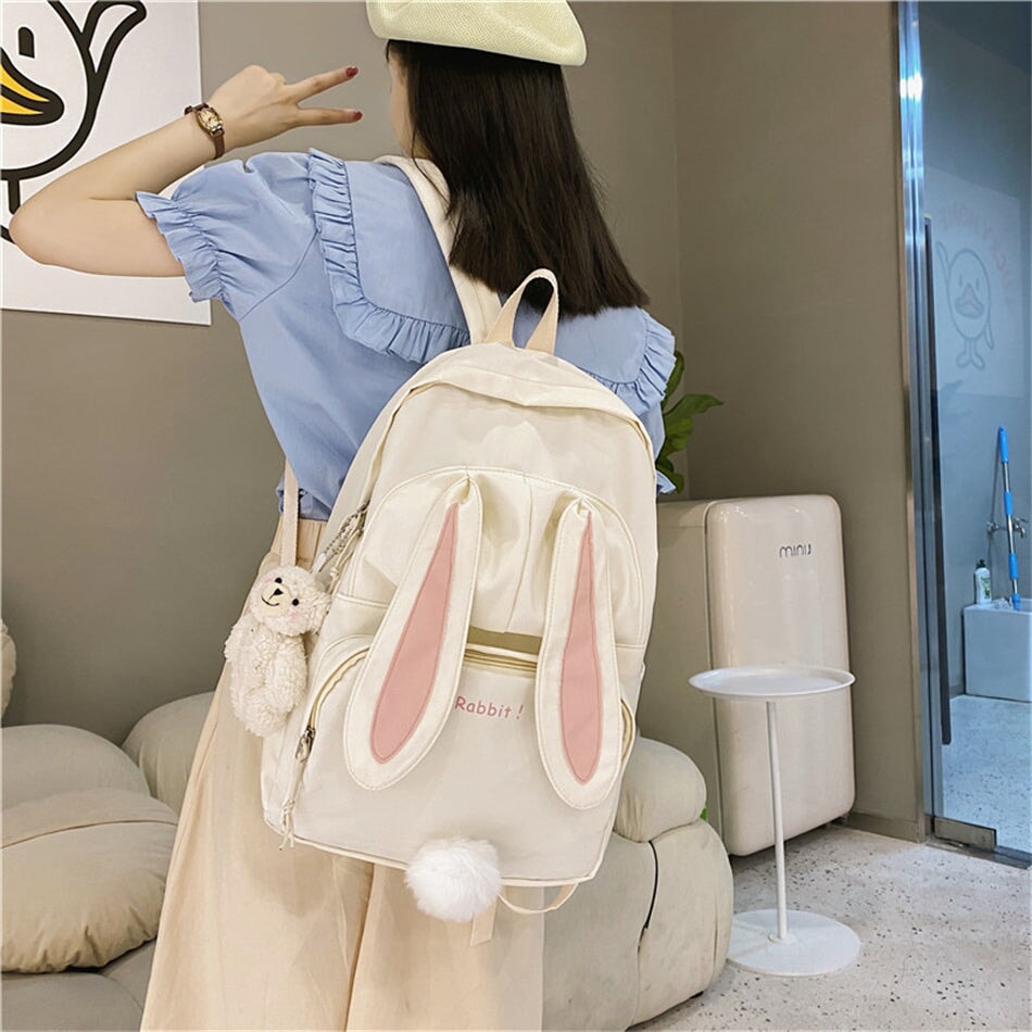 kawaiies-softtoys-plushies-kawaii-plush-Kawaii Bunny Ears Backpack Bag Bag 